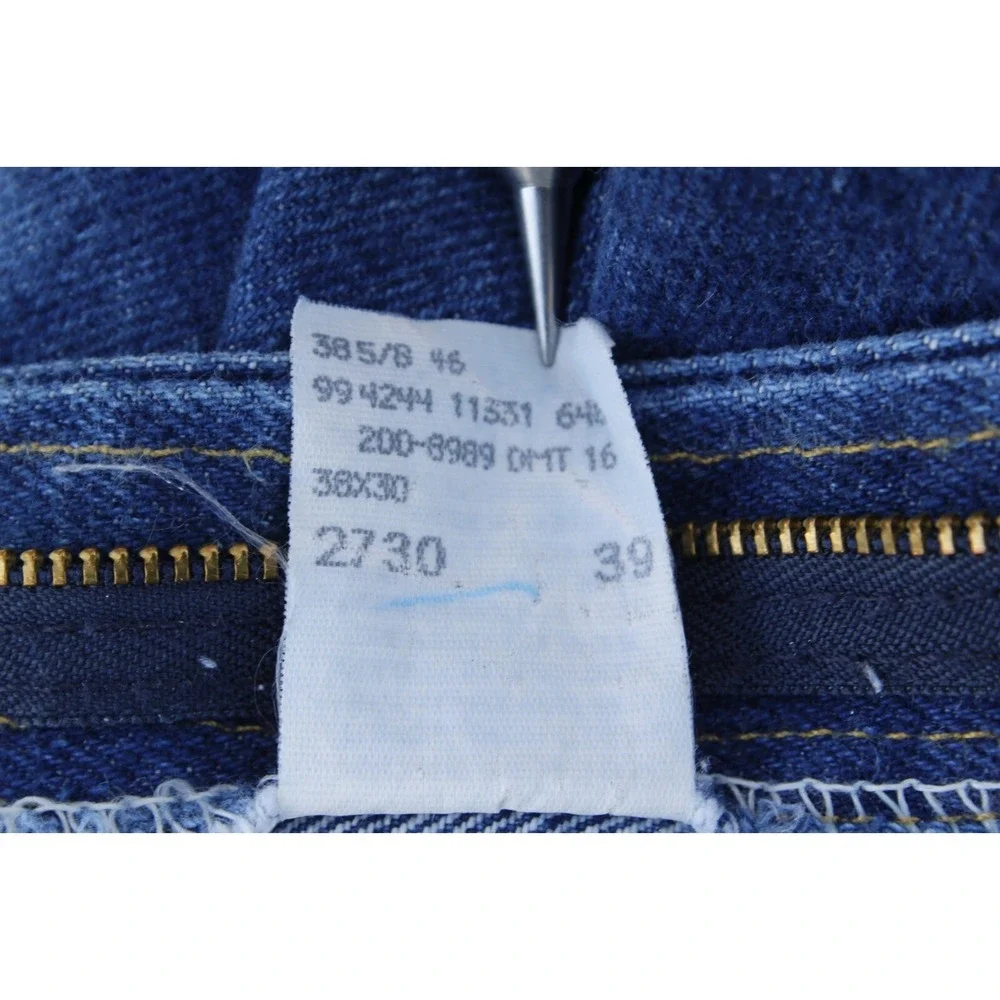 Vintage Lee Jeans Mens‎ 38x30 Dark Blue 100% Cotton Straight Leg Made In USA